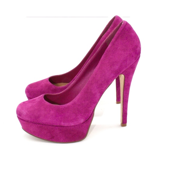 Aldo Purple Violet Round Toe Platform Pumps 9 - Picture 6 of 8